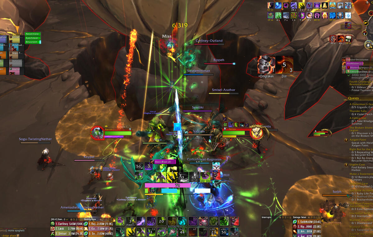 Immortalis Tentoria guildies standing in front of the defeated Remornia